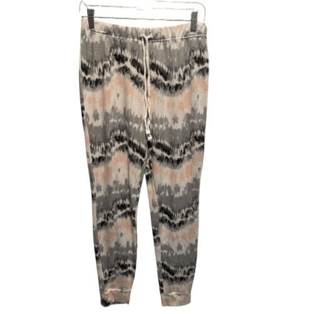 KIKIT Tie‎ Dye Joggers Gray Pink Black Drawstring Lounge M